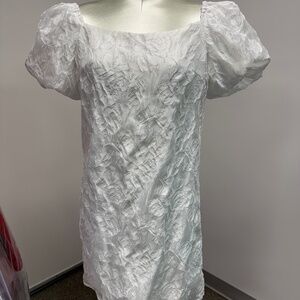 NWT She & Sky White Puff Sleeve Sheath
